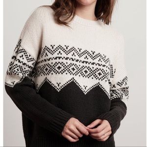 VELVET- LEANNA FAIR ISLE CREW NECK SWEATER